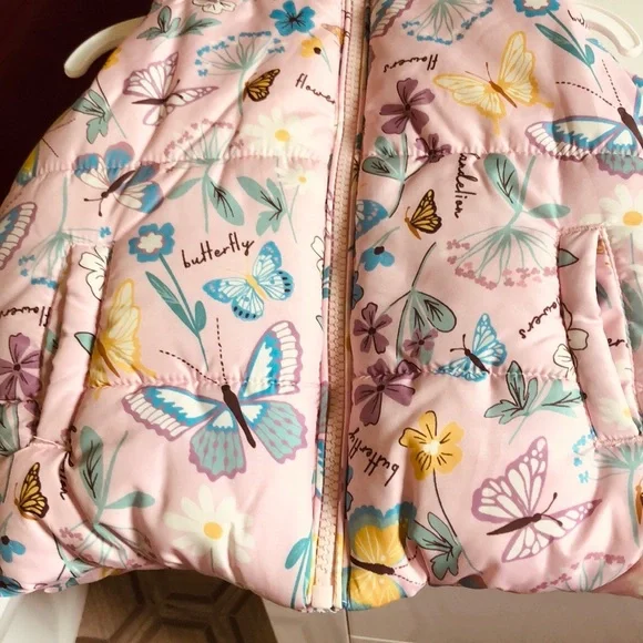 MOTHER pink puffer fleece-lined jacket . 2T-3T - Picture 3 of 8